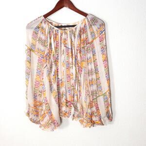 Free People Multicolor Floral Blouse